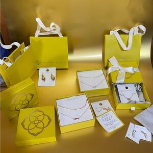 Kendra Scott Gold and Silver Necklaces and earrings  bundle
